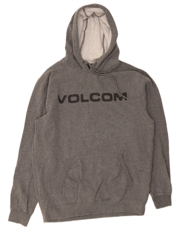Volcom Pull à capuche graphique pour hommes, grand coton gris