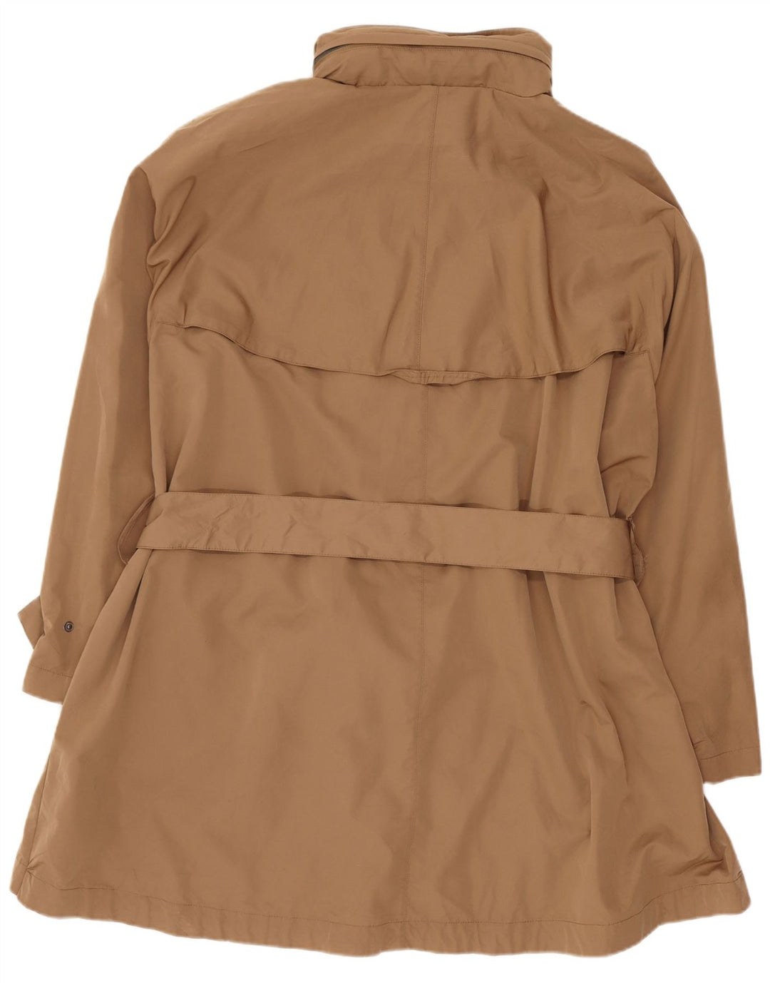Zara Veste de pluie à capuche coupe régulière pour femme XL Marron