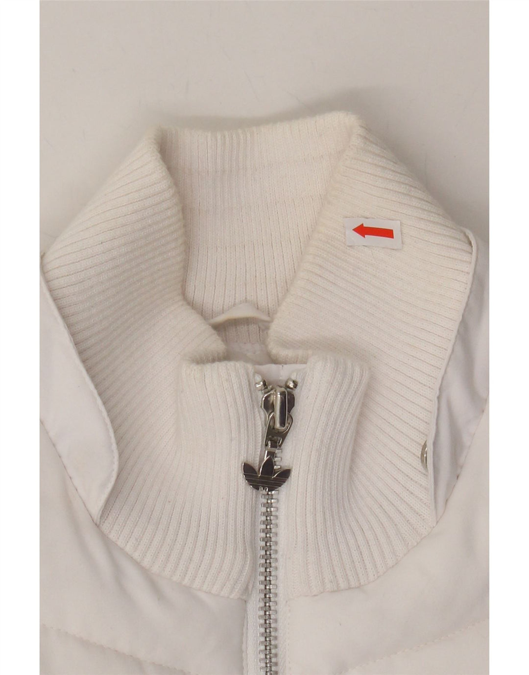 ADIDAS Womens Padded Gilet EU 38 Small White Polyamide Vintage Adidas and Second-Hand Adidas from Messina Hembry 