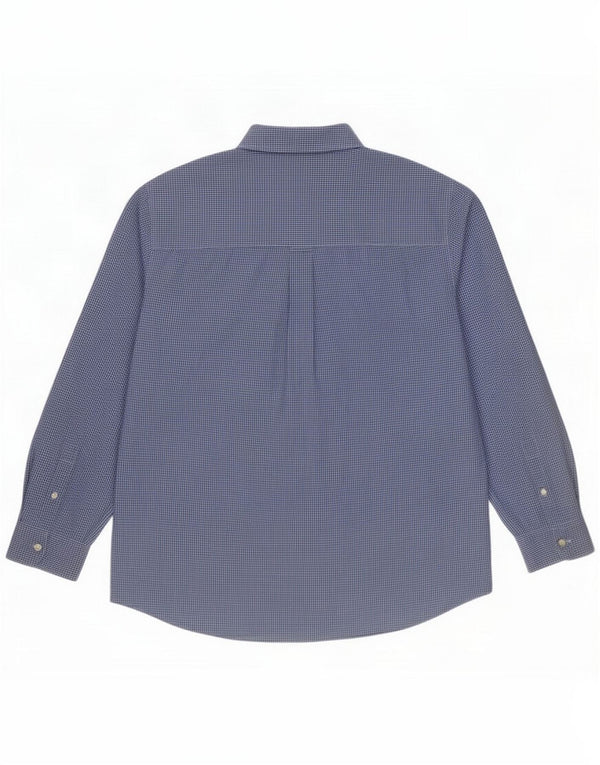 Chaps Chemise homme facile d'entretien en coton vichy bleu moyen