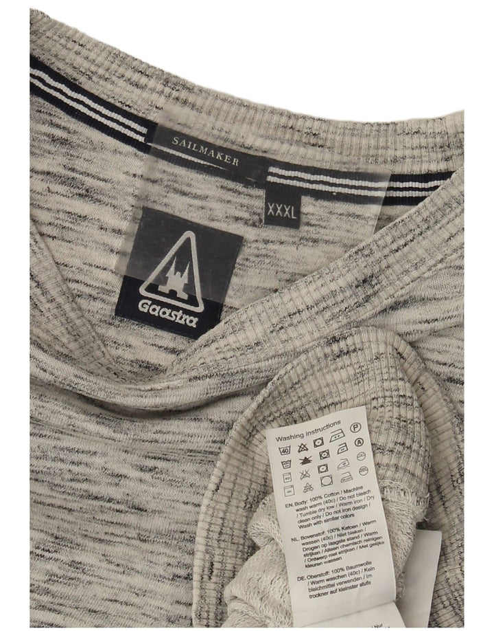 GAASTRA Haut Homme Manches Longues 3XL Gris Moucheté Coton