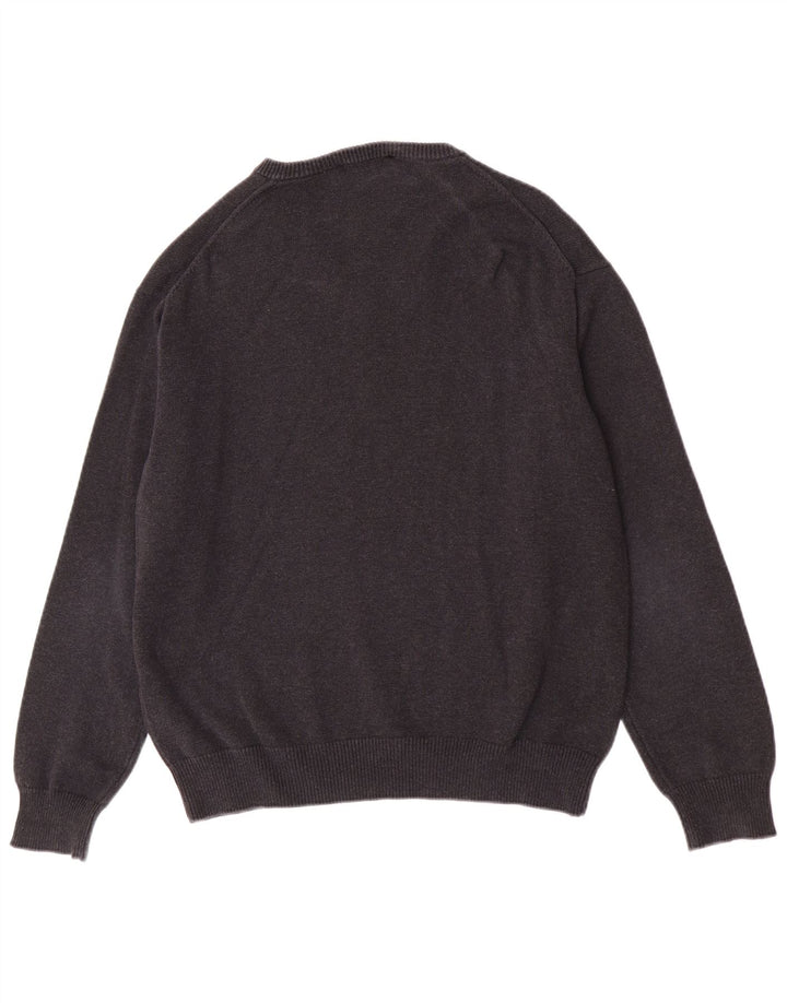 Gant Pull col V Homme Grand Gris Coton