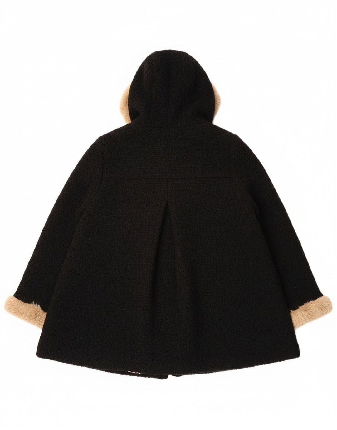Monsoon Manteau à capuche pour femme UK 16 Large Laine noire