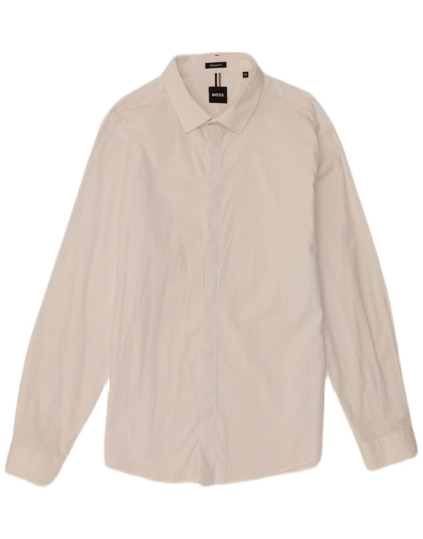 Hugo Boss Chemise coupe régulière pour hommes 3XL Coton blanc