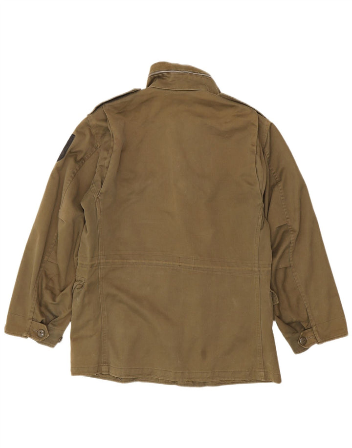 veste militaire homme vintage UK 40 Grand Polyester Kaki