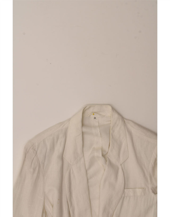 CAROL Womens Double Breasted Blazer Jacket IT 46 Large White Vintage Carol and Second-Hand Carol from Messina Hembry 