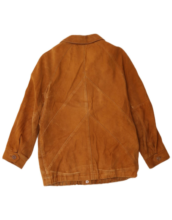 veste en daim femme vintage UK 12 Beige moyen