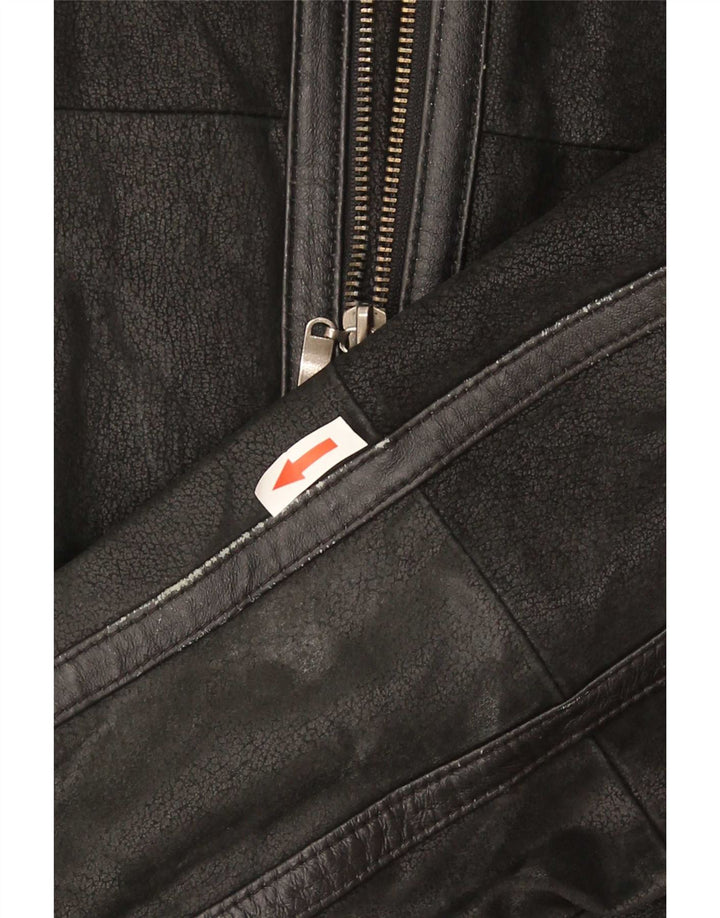Conbipel Veste en peau de mouton pour homme UK 42 XL Cuir noir
