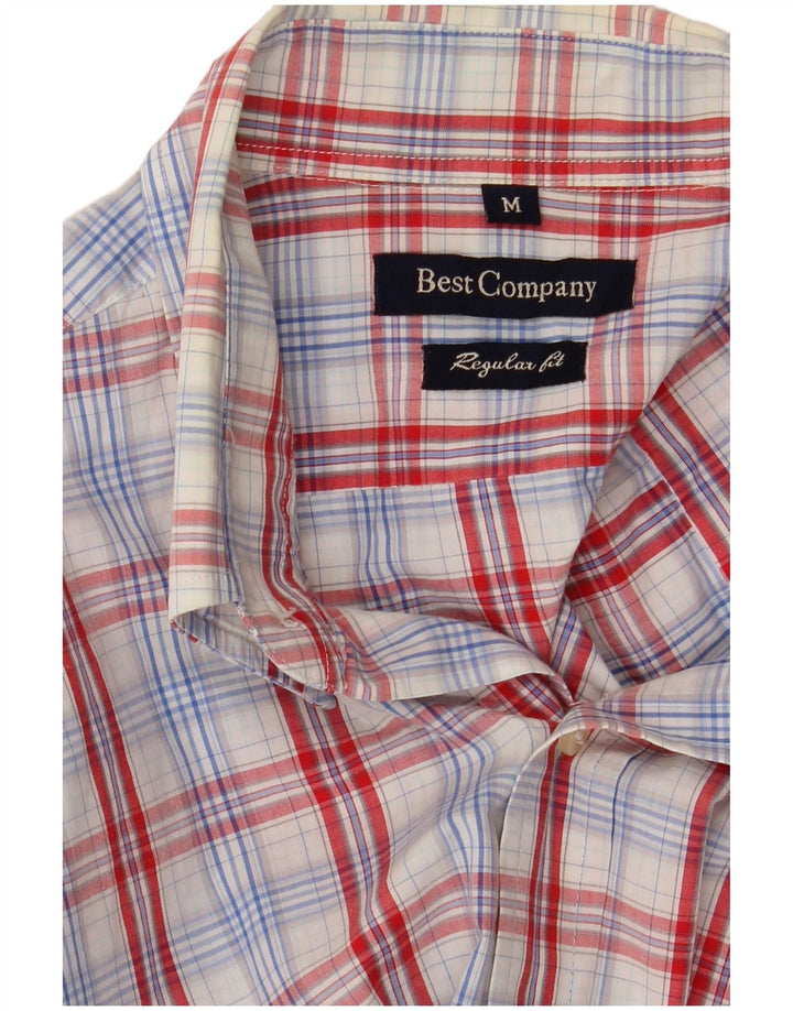 BEST COMPANY Chemise Regular Fit Homme Carreaux Rouge Moyen