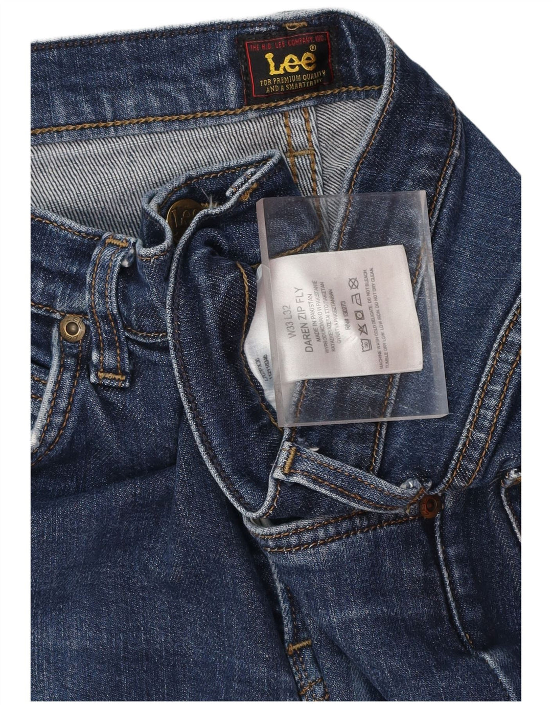 LEE Jean slim Daren Zip Fly pour homme W33 L32 en coton bleu marine