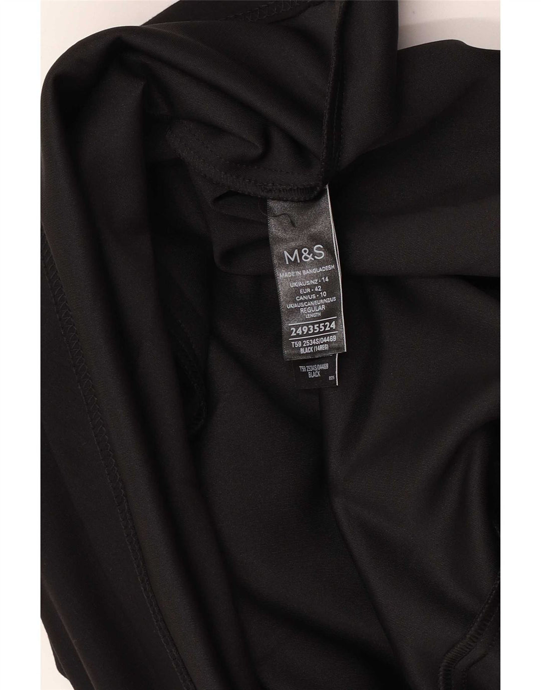 Marks & Spencer Jupe trapèze pour femme UK 14 Large W34 Noir Polyester