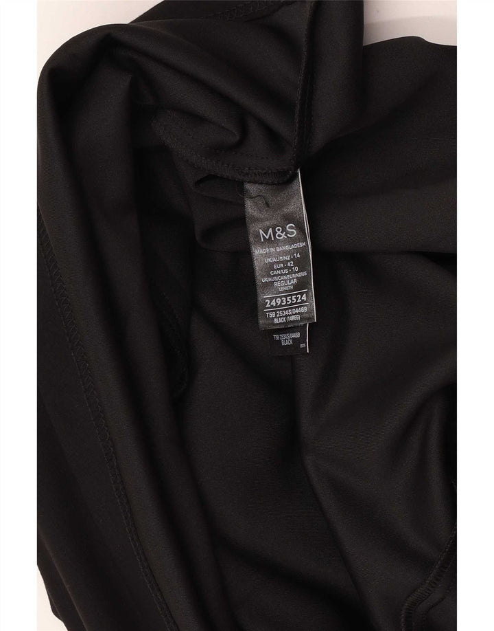 Marks & Spencer Jupe trapèze pour femme UK 14 Large W34 Noir Polyester