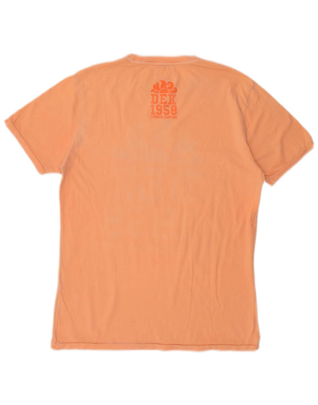 Sundek T-shirt graphique pour hommes, grand coton orange