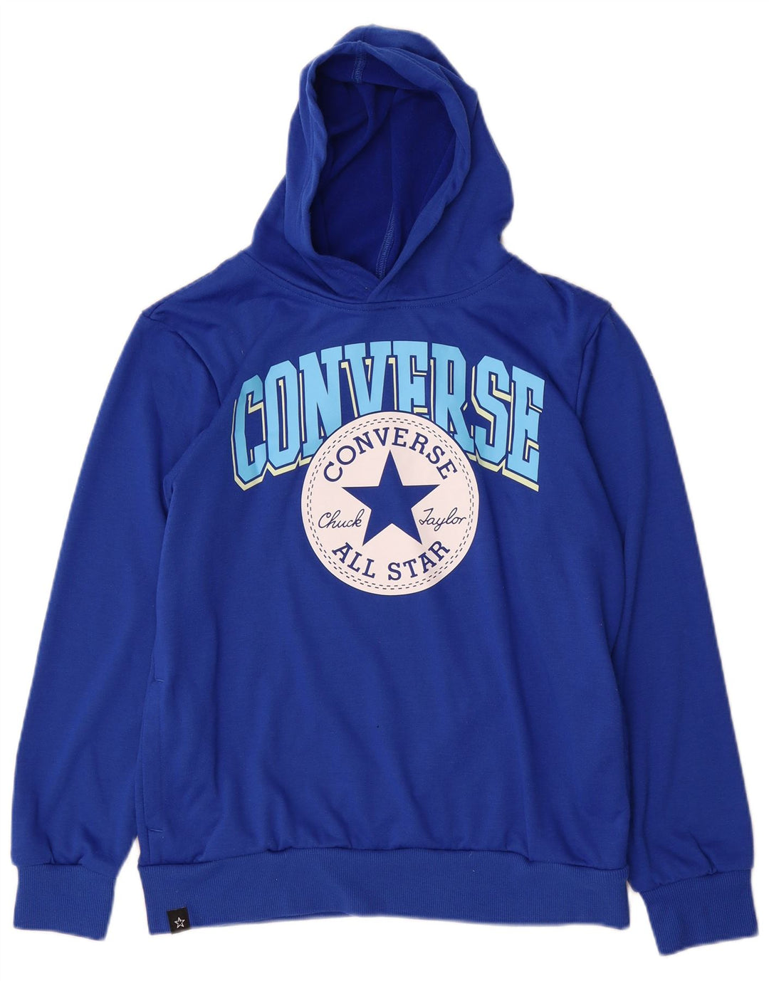CONVERSE Pull à capuche graphique pour garçon 13-14 ans XL Bleu Polyester