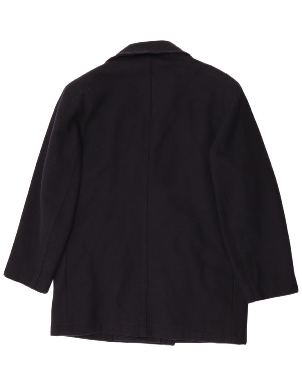 Bramante Manteau Double Boutonnage Homme IT 50 Large Laine Bleu Marine