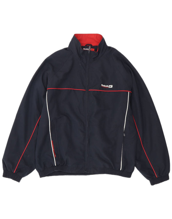 Reebok Veste de survêtement pour homme XL Bleu marine Polyester