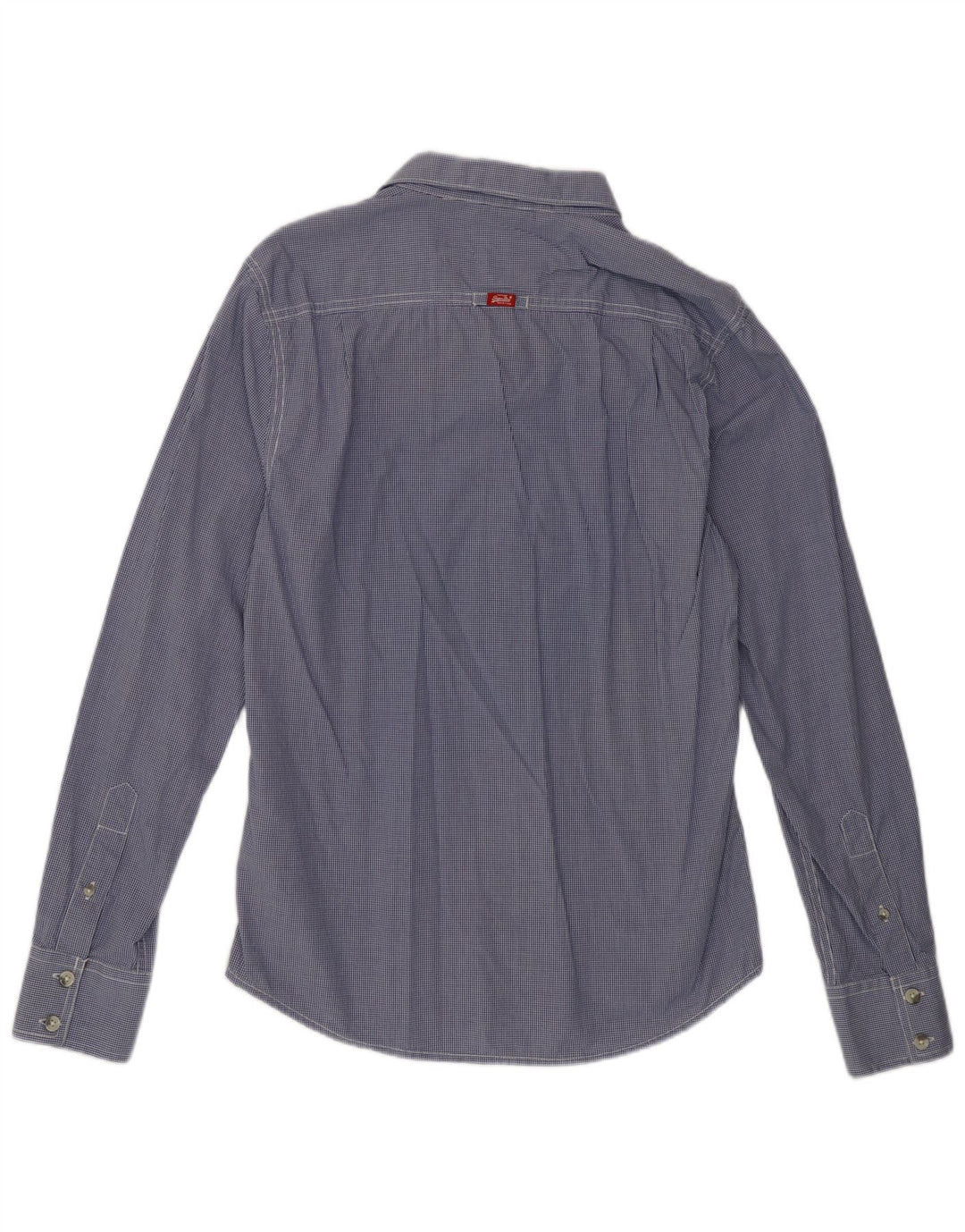 Superdry Chemise Homme Large Bleu Vichy Coton