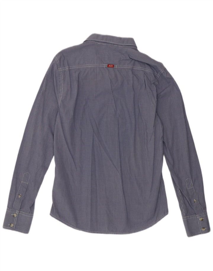 Superdry Chemise Homme Large Bleu Vichy Coton