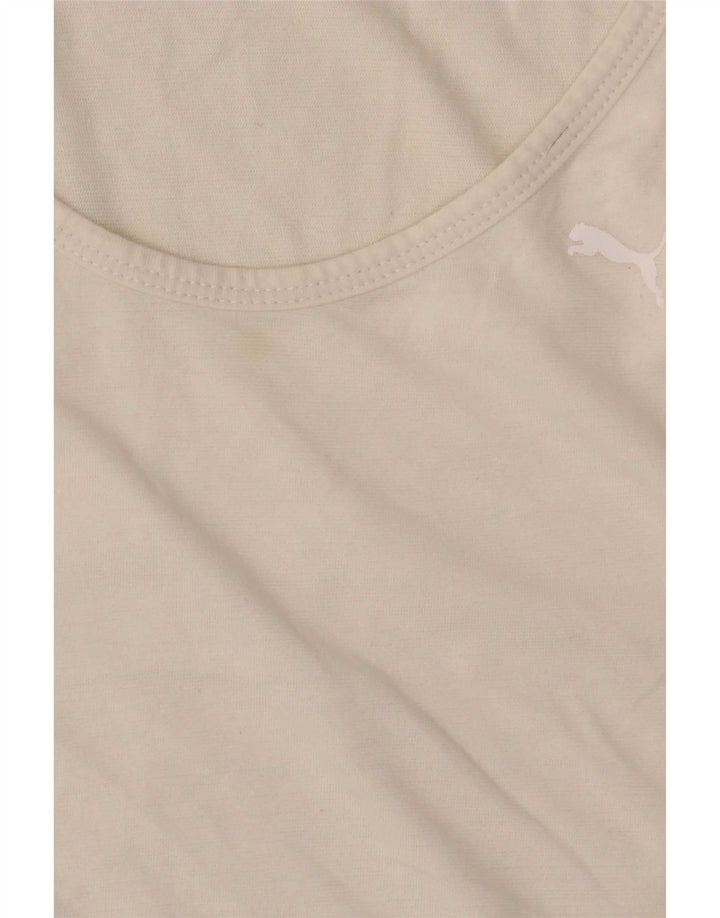 Puma Débardeur pour femme UK 8 Small Blanc cassé