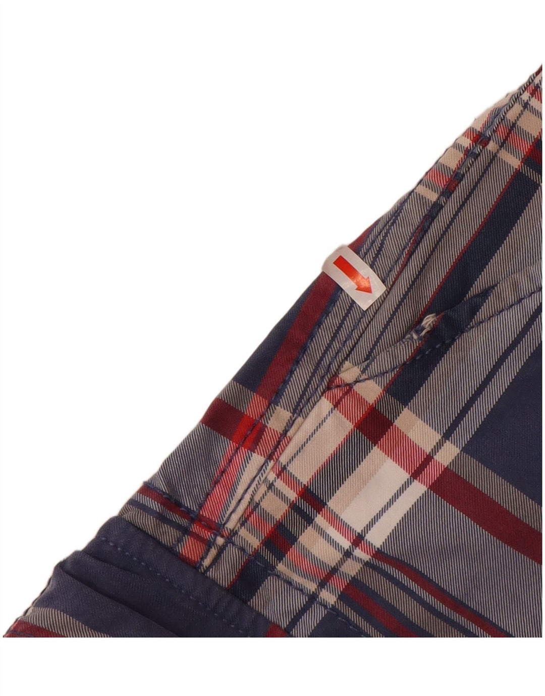 TOMMY HILFIGER Short Cargo Homme W32 Coton Bleu Marine Moyen à Carreaux