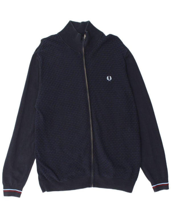 Fred Perry Cardigan Pull XL Bleu Marine Homme