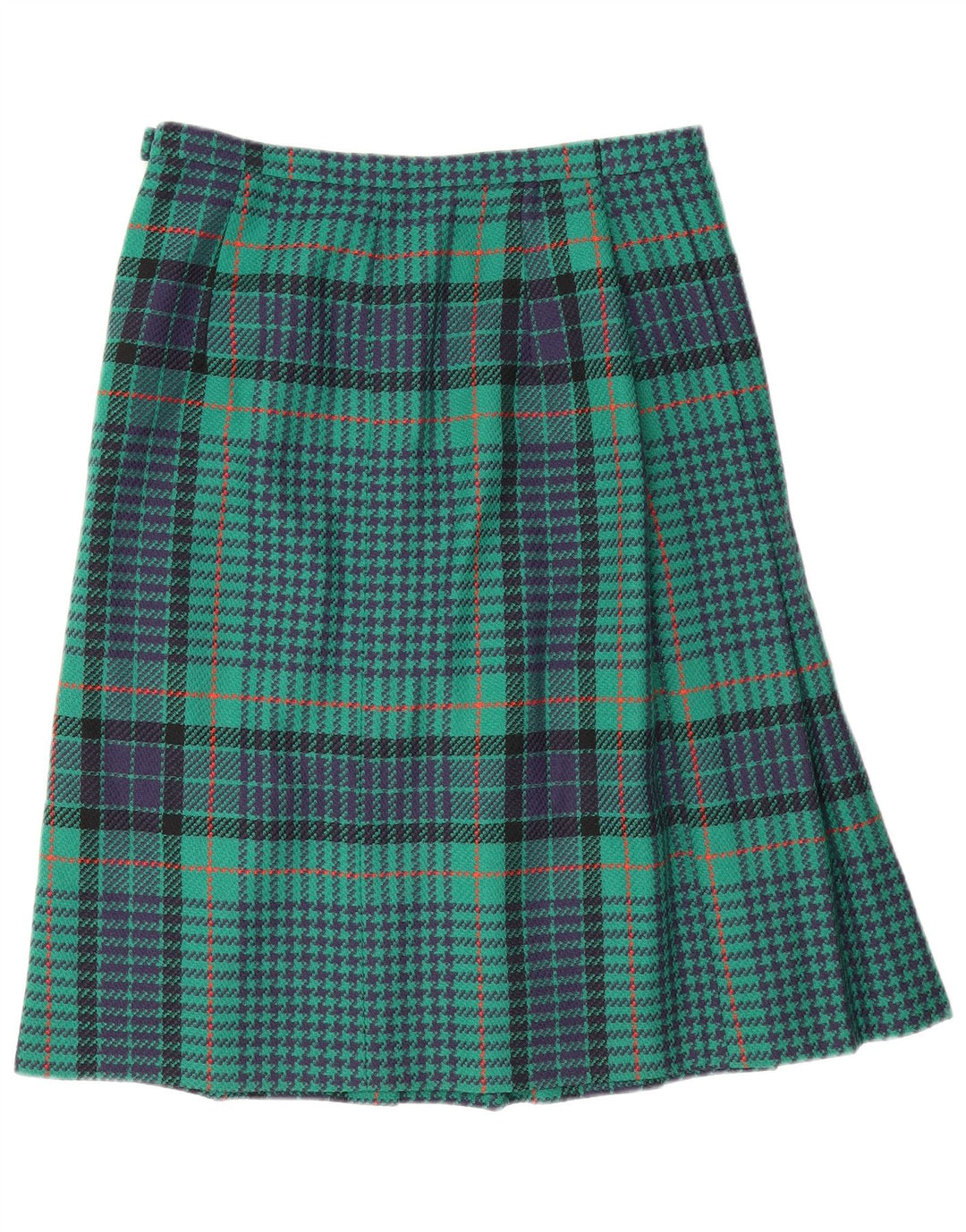 vintage Femme A-Line Jupe W30 Pied-de-poule vert moyen