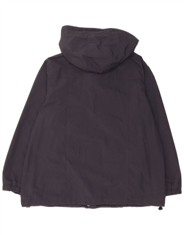 Veste de pluie surdimensionnée à capuche femme vintage UK 18 XL Polyamide bleu marine