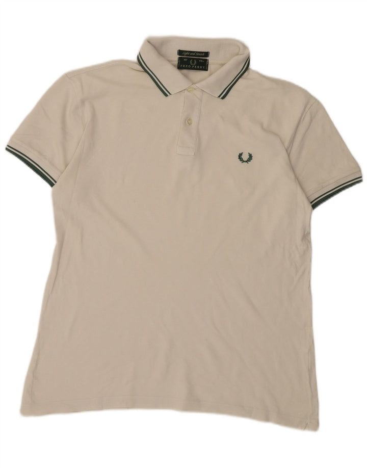Fred Perry Polo léger et extensible pour homme Blanc Taille L