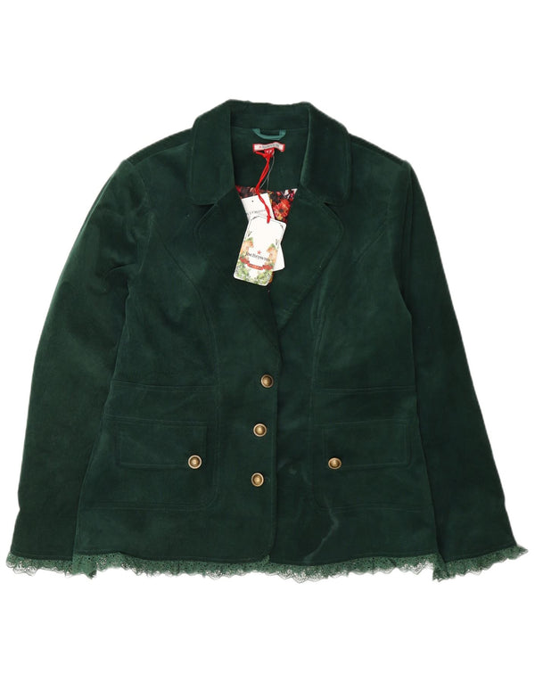 Joe Browns Veste blazer en velours côtelé à 3 boutons pour femme UK 14 Grand coton vert