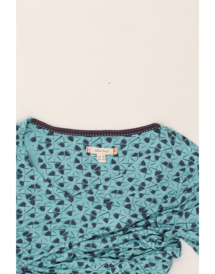 WHITE STUFF Womens Abstract Pattern Maxi Dress UK 10 Small Blue Modal Vintage White Stuff and Second-Hand White Stuff from Messina Hembry 