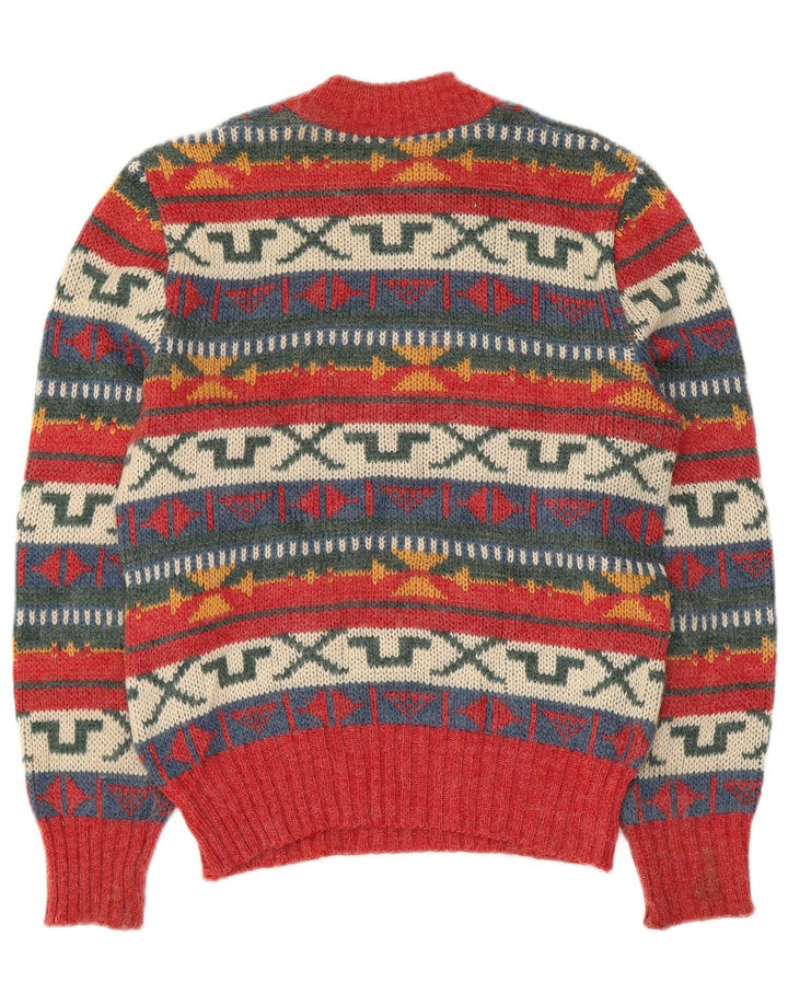 Geyer Pull ras du cou pour femme IT 46 Large Rouge Géométrique