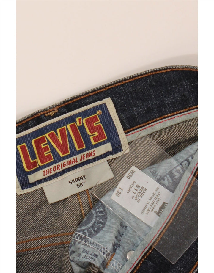 LEVI'S Mens 511 Skinny Jeans W30 L30 Blue Cotton Vintage Levi's and Second-Hand Levi's from Messina Hembry 