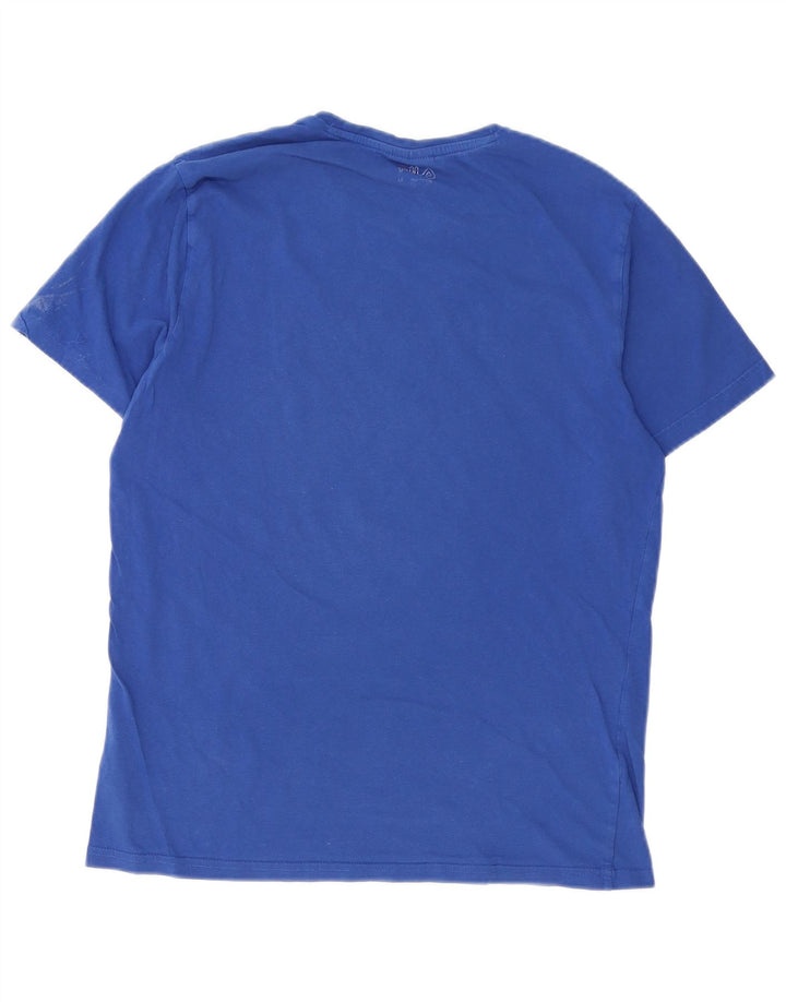 Fila T-Shirt Graphique Homme Bleu Moyen Coton