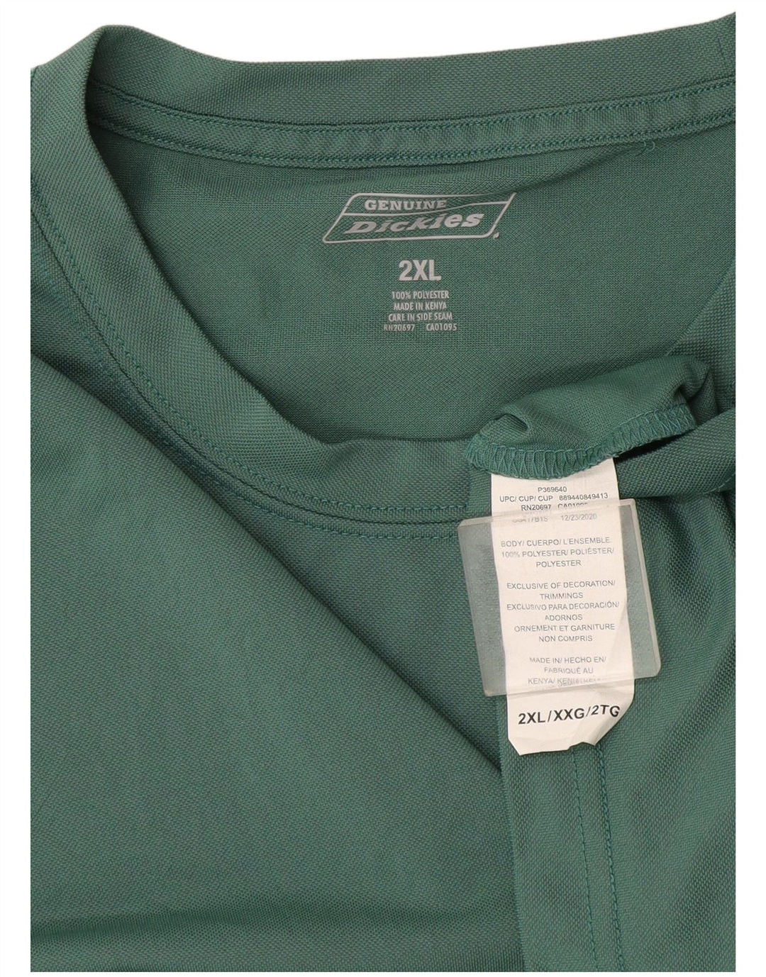 Dickies T-Shirt Homme Top 2XL Vert Polyester