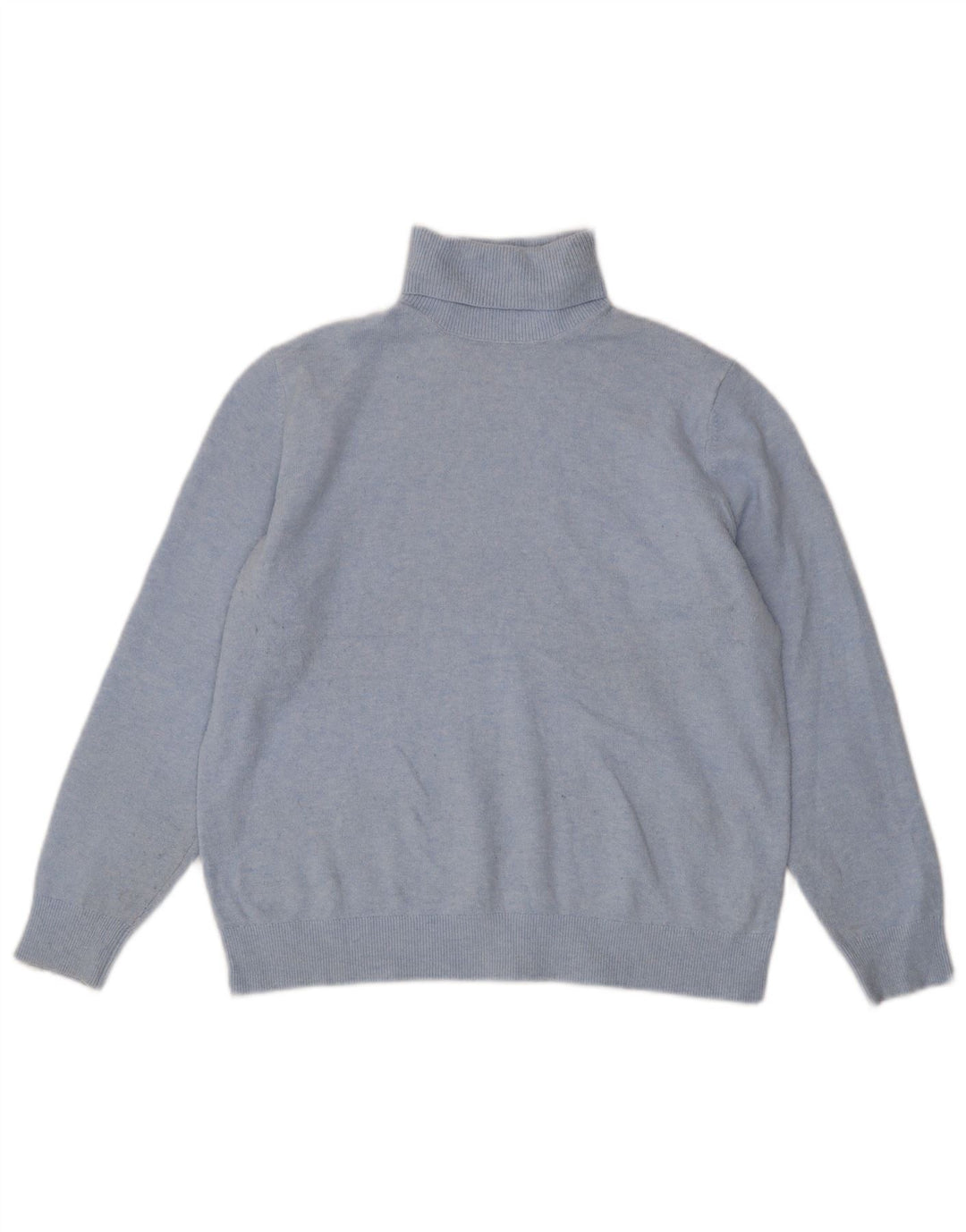 Marks & Spencer Pull col roulé pour femme UK 14 Bleu moyen Polyester