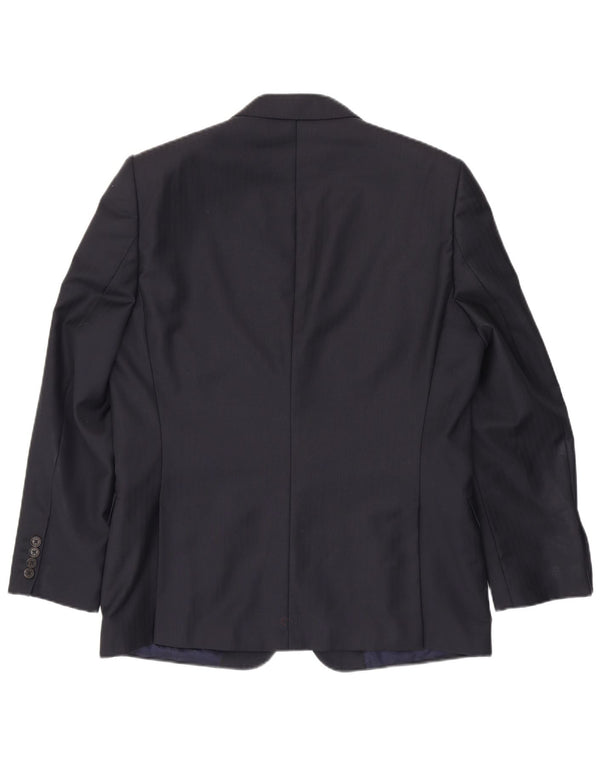 JAEGER Veste blazer à 2 boutons Alfred Brown pour homme UK 44 2XL Bleu marine