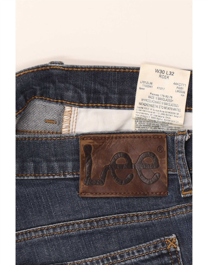 Lee Jean Slim Rider W30 L32 Homme Bleu Marine Coton