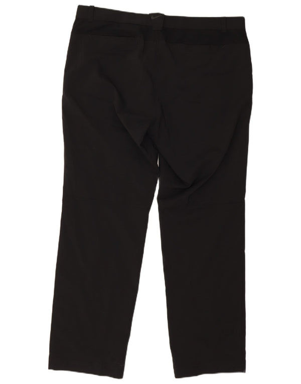Nike Mens Dri Fit Straight Chino Trousers W38 L30 Black Polyester