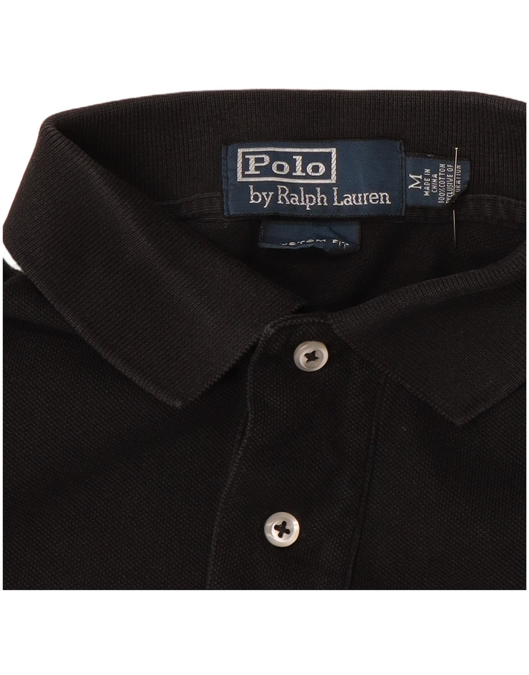 Polo Ralph Lauren Polo ajusté sur mesure pour homme en coton noir moyen