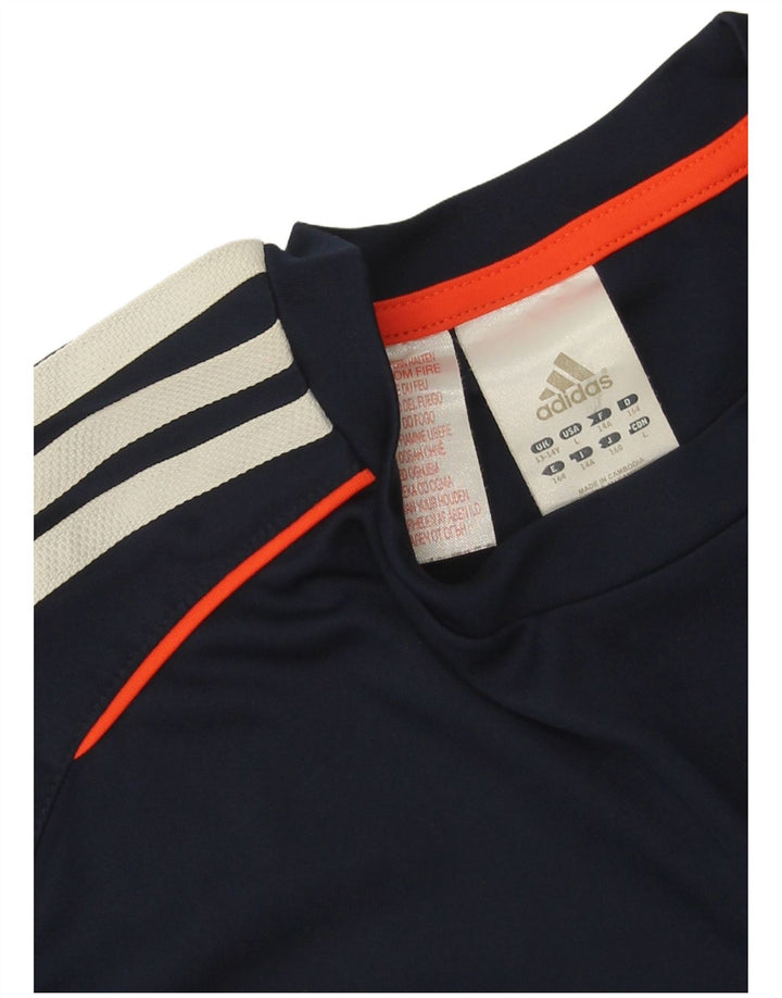Adidas T-Shirt Garçon 13-14 ans Bleu Marine Colourblock Polyester