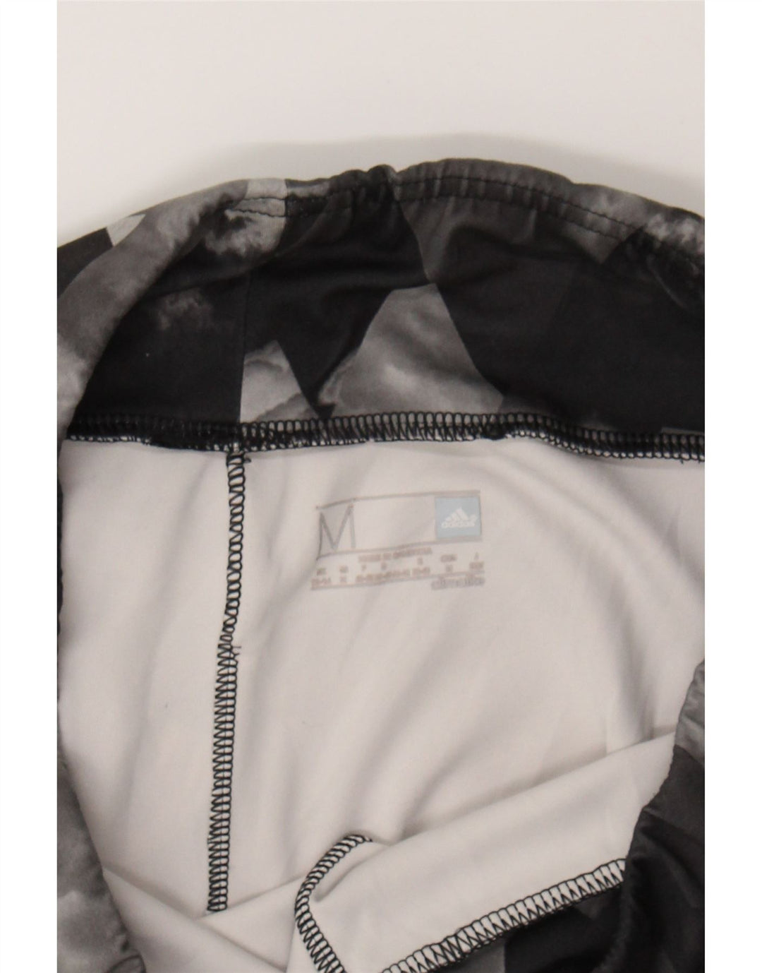 ADIDAS Womens Climalite Leggings UK 12/14 Medium  Black Geometric Vintage Adidas and Second-Hand Adidas from Messina Hembry 