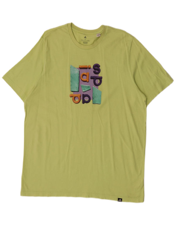 Adidas T-shirt graphique pour homme XL en coton vert