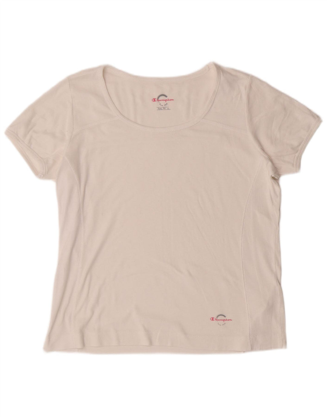 Champion T-shirt Easy Fit pour femme UK 16 Large Blanc cassé