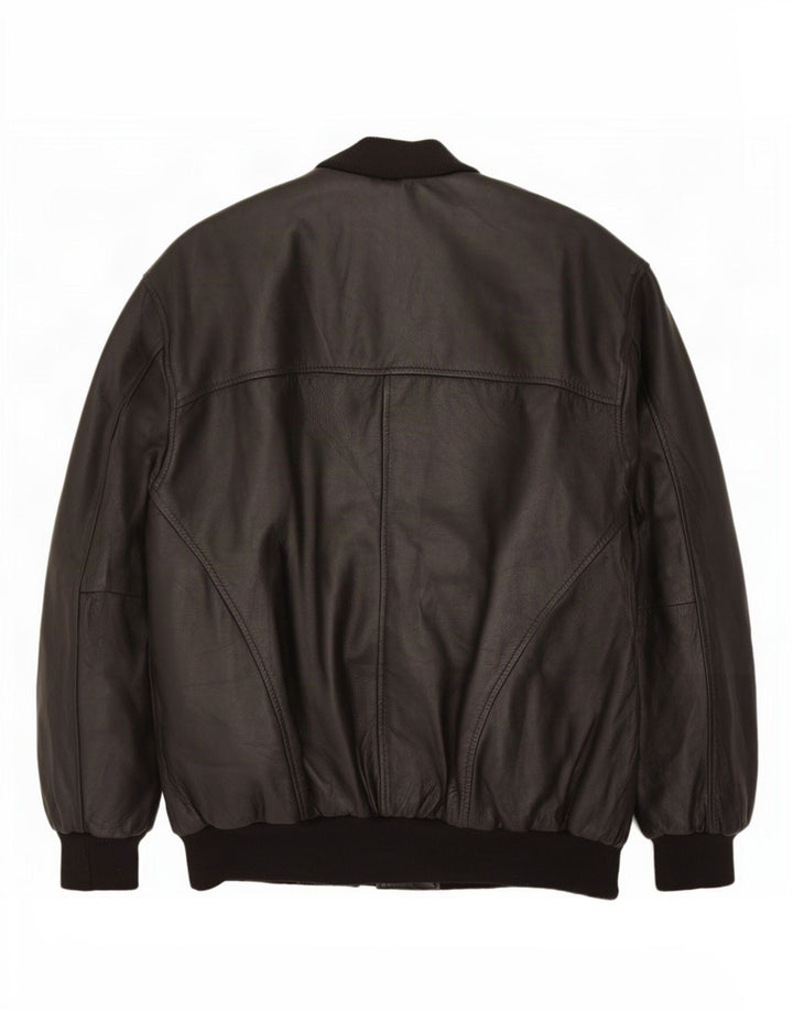 veste en cuir homme vintage UK 38 Noir Moyen