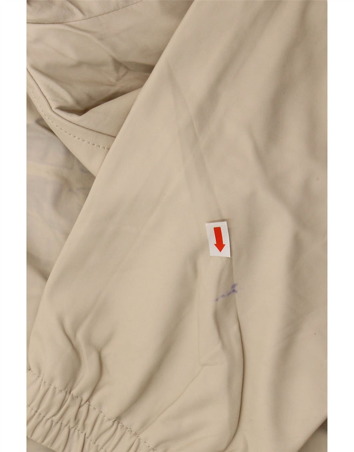 Zara Manteau coupe-vent à capuche pour femme UK 16 Large Beige Polyester