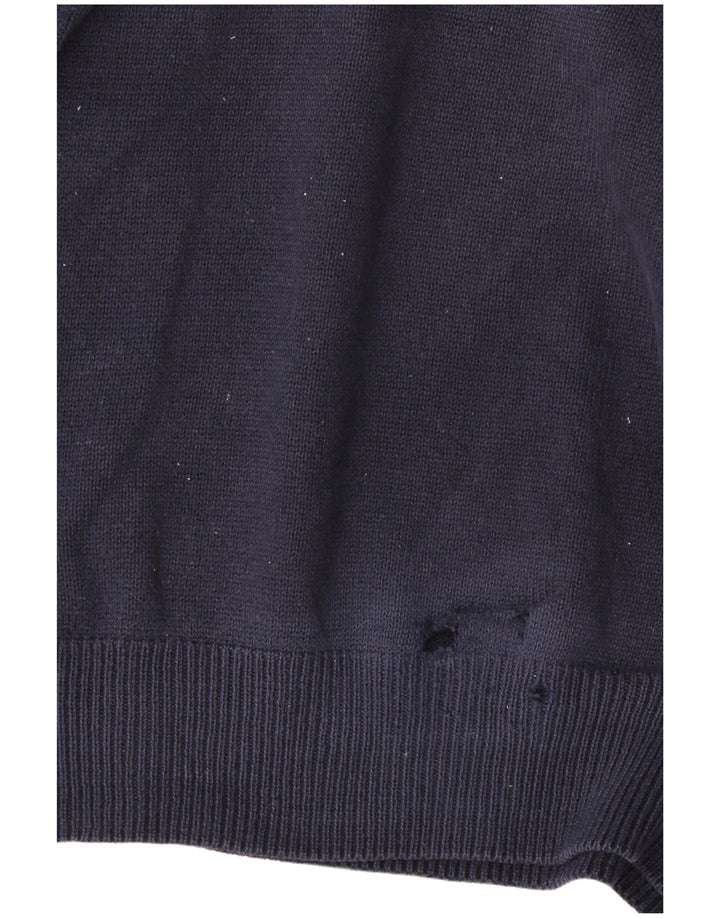 Marks & Spencer Pull col V Homme Bleu Marine Moyen Coton