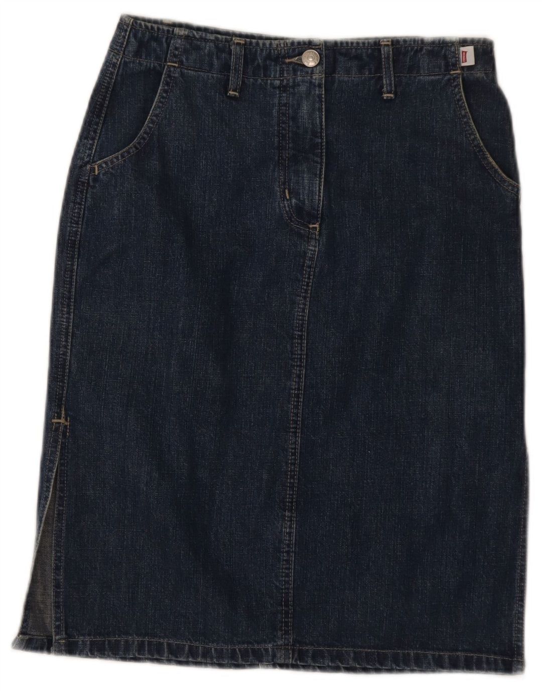 Carrera Femme Jupe En Jean W28 Bleu Marine Moyen Coton