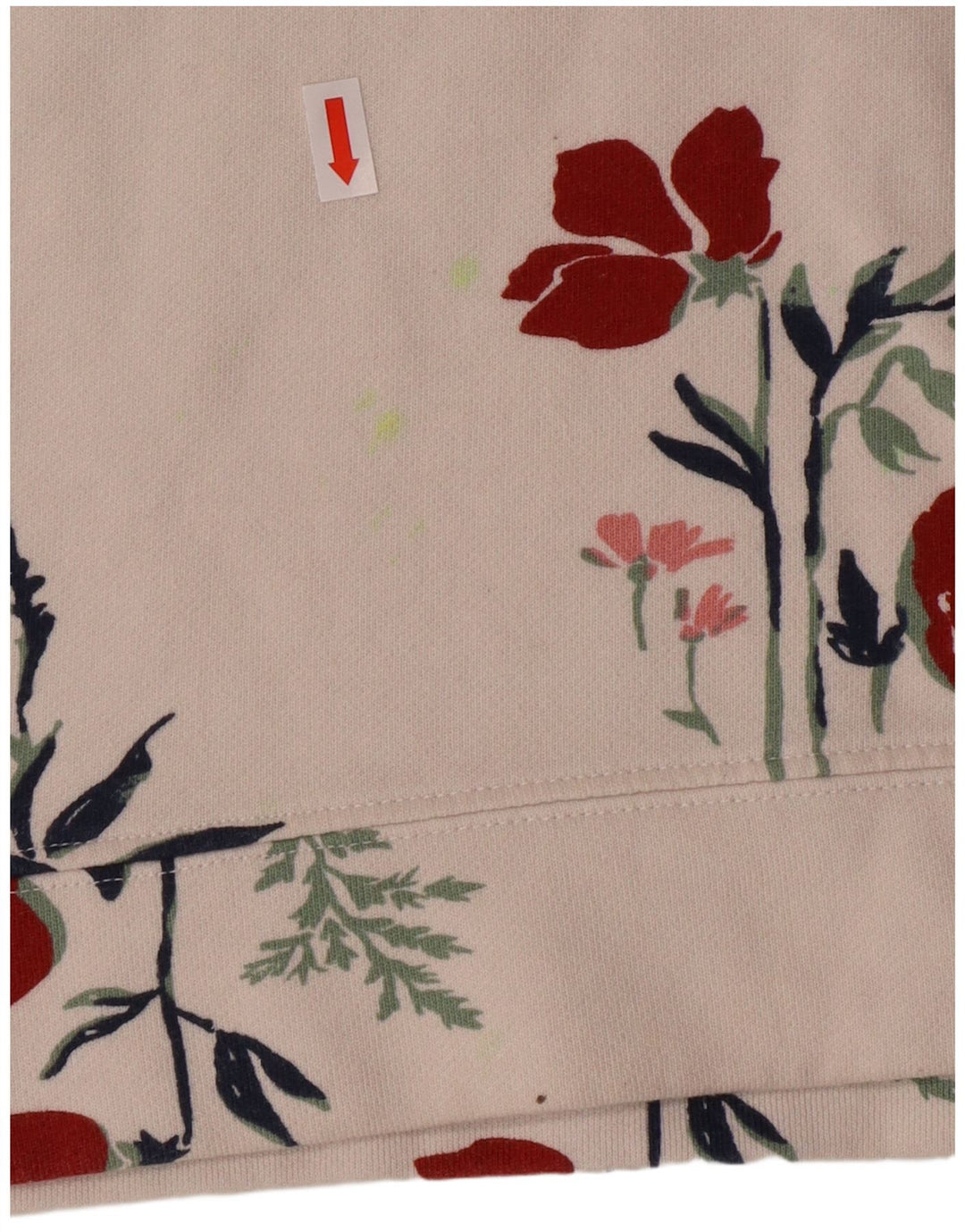 GANT Sweat-shirt court graphique pour fille 13-14 ans Blanc floral moyen