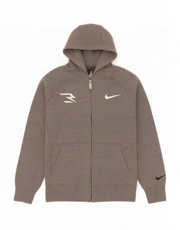 Nike Garçon 3BRAND Graphic Zip Sweat à capuche 10-11 ans Gris moyen moucheté