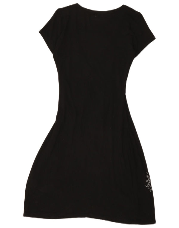 Desigual Robe trapèze pour femme UK 42 Medium Noir Paisley Viscose